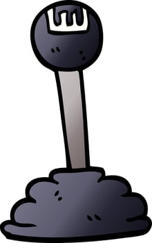 cartoon doodle gear stick vector
