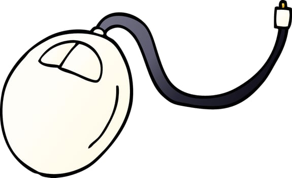 cartoon doodle old computer mouse vector