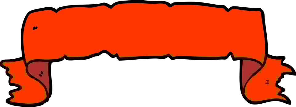 cartoon doodle scroll banner vector