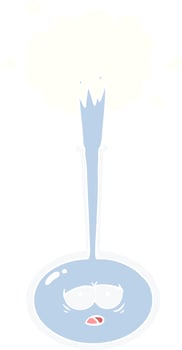 flat color style cartoon tired science experiment vector