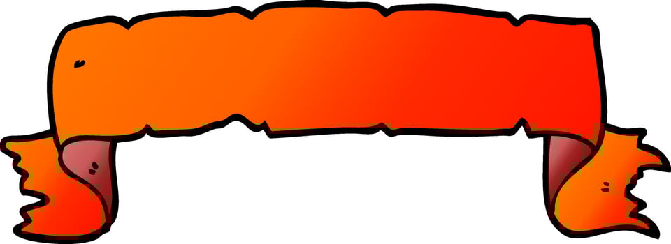 cartoon doodle scroll banner vector