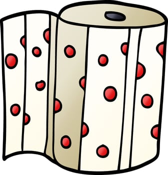 cartoon doodle kitchen roll vector