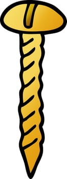 doodle brass screw vector