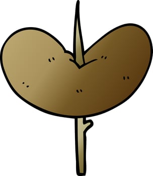 cartoon doodle of a sausage vector