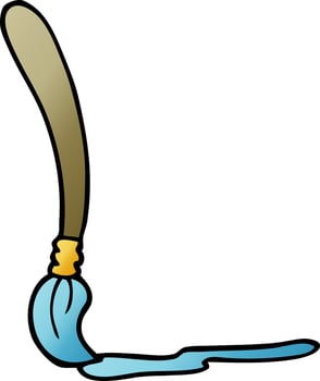 cartoon doodle paint brush vector