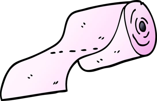 cartoon doodle toilet roll vector
