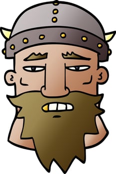 cartoon doodle angry warrior vector