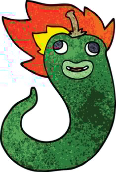 cartoon doodle hot chilly vector