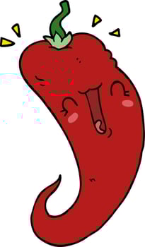 cartoon chili pepper vector