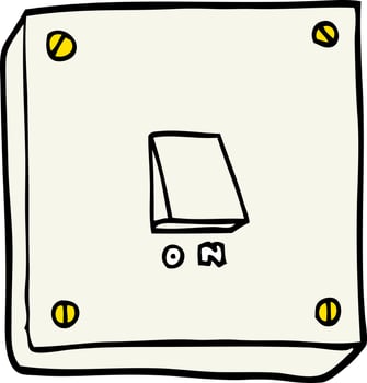 cartoon light switch vector