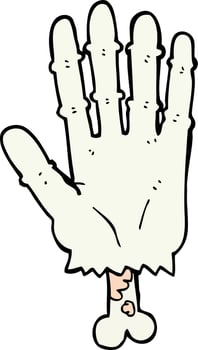 cartoon zombie hand vector