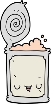cartoon canned food vector