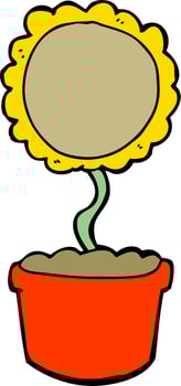 cute cartoon flower vector
