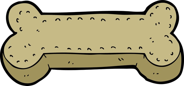 cartoon dog biscuit vector