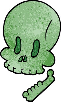 cartoon doodle halloween skull vector