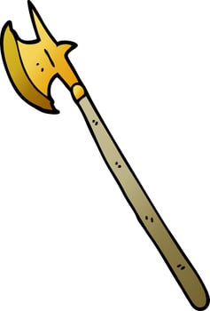 cartoon doodle medieval weapon vector