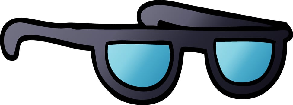 cartoon doodle sunglasses vector