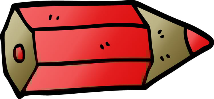 cartoon doodle pencil vector