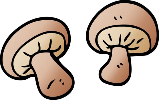 cartoon doodle mushrooms vector