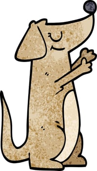 cartoon doodle dog vector