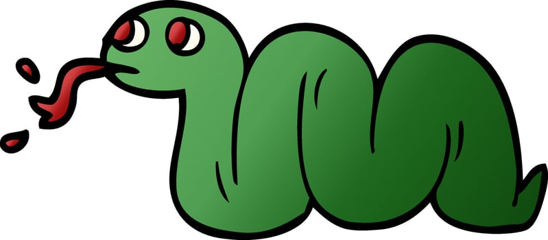 cartoon doodle snake vector