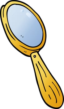 cartoon doodle magnifying glass vector