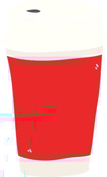 cartoon doodle take out coffee vector