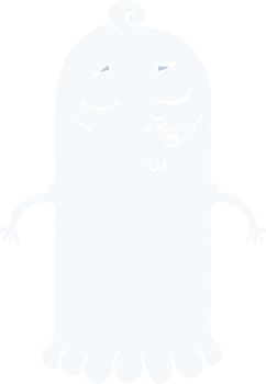 flat color style cartoon ghost vector