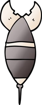 cartoon doodle nuclear bomb vector