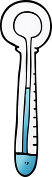 cartoon doodle medical thermometer vector