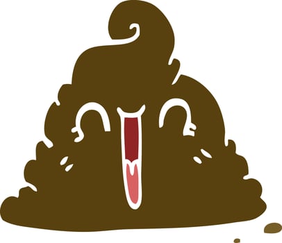 cartoon doodle poop vector