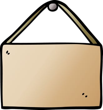 cartoon doodle blank sign vector