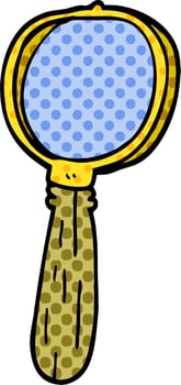 cartoon doodle magnifying glass vector