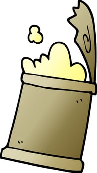 cartoon doodle open can of food vector
