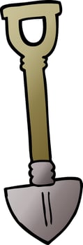 cartoon doodle spade vector