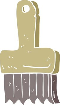 flat color illustration of brush vector