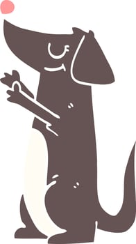 cartoon doodle well behaved dog vector