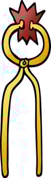 cartoon doodle clamp vector