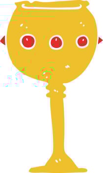 flat color illustration of goblet vector
