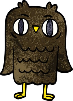 cartoon doodle owl vector