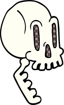 cartoon doodle of a skull vector