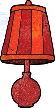 cartoon doodle table lamp vector