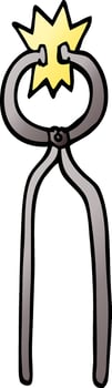 cartoon doodle clamps vector
