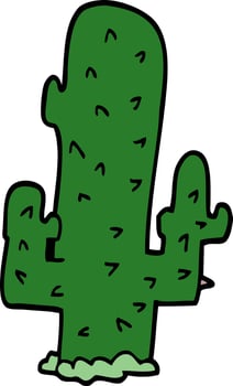 cartoon doodle cactus vector