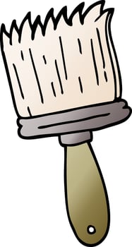 cartoon doodle paint brush vector