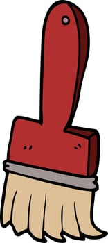 cartoon doodle paint brush vector