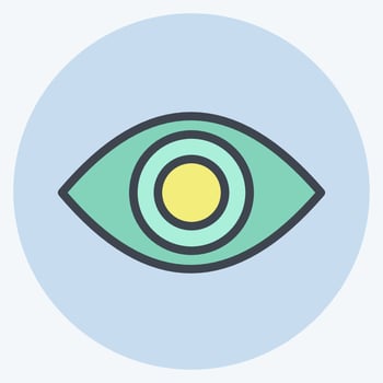 Icon Visible. suitable for Security symbol. color mate style. simple design editable. design template vector. simple illustration vector