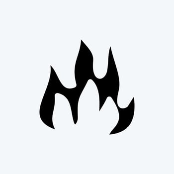 Icon Flammable. suitable for Security symbol. glyph style. simple design editable. design template vector. simple illustration vector