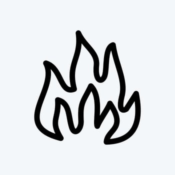 Icon Flammable. suitable for Security symbol. line style. simple design editable. design template vector. simple illustration vector