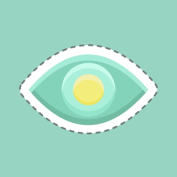 Sticker line cut Visible. suitable for Security symbol. simple design editable. design template vector. simple illustration vector